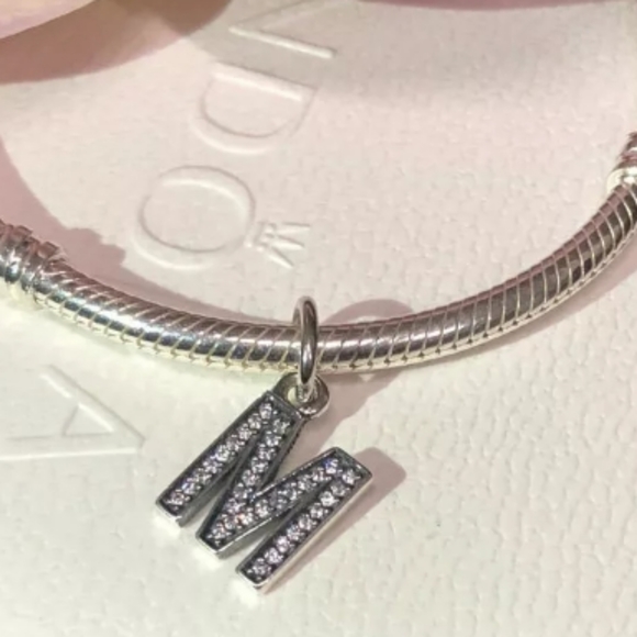 Pandora dangle letter pave charms. - Picture 2 of 4